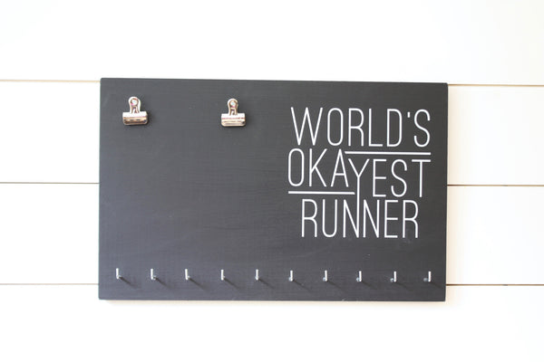 Race Bib & Medal Holder - World's Okayest Runner - York Sign Shop - 2