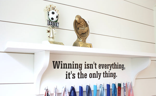 Trophy Shelf and Medal Holder/Display Extra Large...You Can Pick the Saying - York Sign Shop - 2