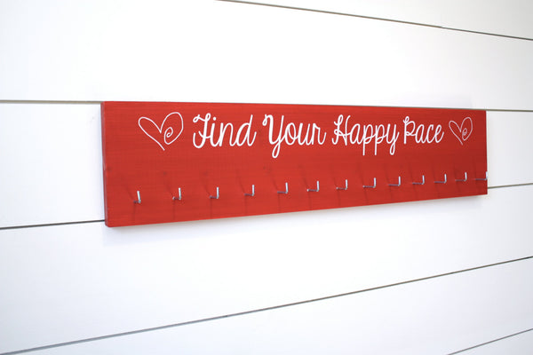 Running Medal Holder - Find Your Happy Pace - Large - York Sign Shop - 2