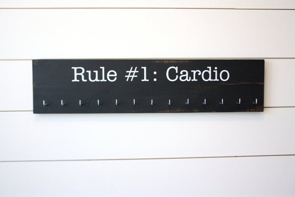 Medal Holder inspired by Zombie Land - Rule #1: Cardio - Large - York Sign Shop - 3