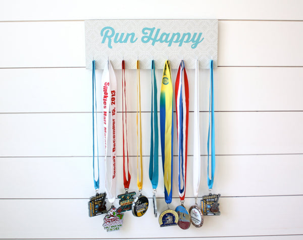 Running Medal Holder - Run Happy - Medium - York Sign Shop - 3