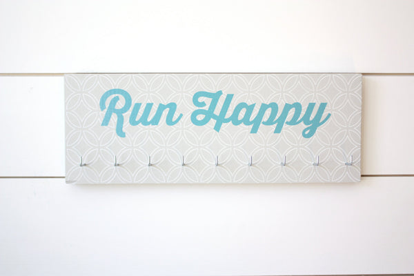 Running Medal Holder - Run Happy - Medium - York Sign Shop - 1