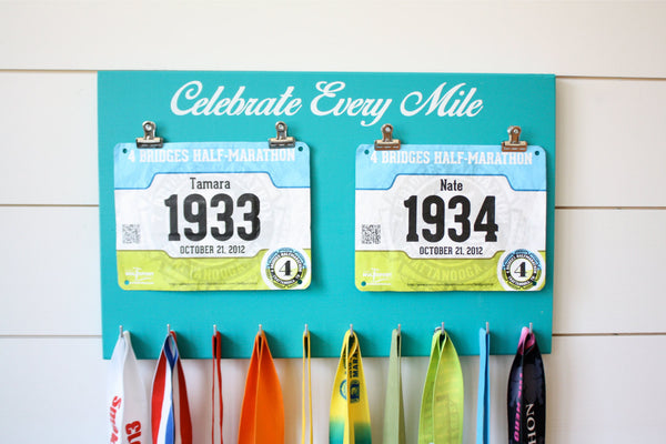 Running Race Bib and Medal Holder - Celebrate Every Mile - York Sign Shop - 2