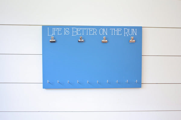 Bib and Medal Holder - Life is Better on the Run - York Sign Shop - 3