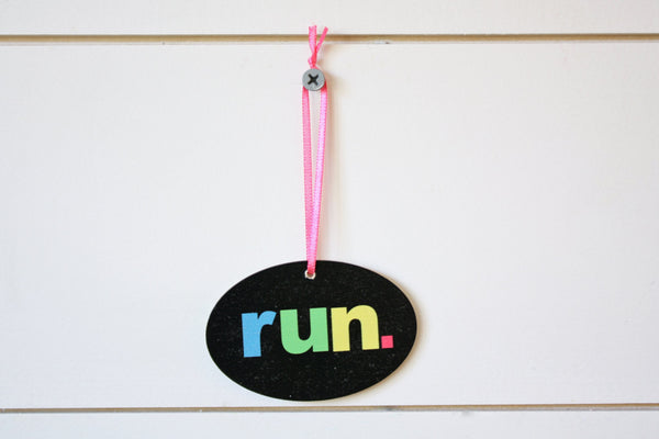 Run. Christmas Ornament  - Colorful and perfect for the holidays!  Makes a great gift for running buddies too! - York Sign Shop - 2