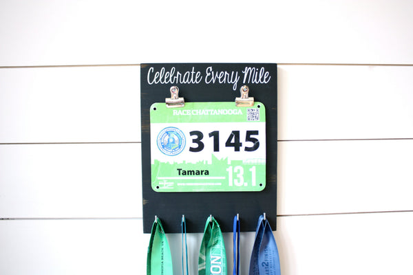 Running Race Bib & Medal Display - Celebrate Every Mile - York Sign Shop - 2