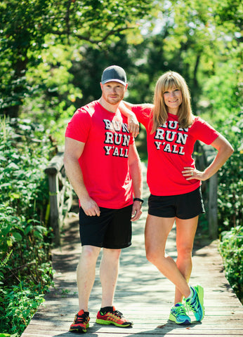 Runner T-shirt - Run Run Y'all - Running - Southern - Tee - York Sign Shop - 1