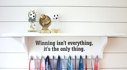 Trophy Shelf and Medal Holder/Display Extra Large...You Can Pick the Saying - York Sign Shop - 1