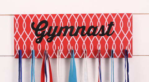 Gymnast Medal Holder / Display - Gymnastics with Pattern - Medium