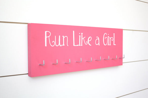 Running Medal Holder - Run Like a Girl - Medium - York Sign Shop - 2