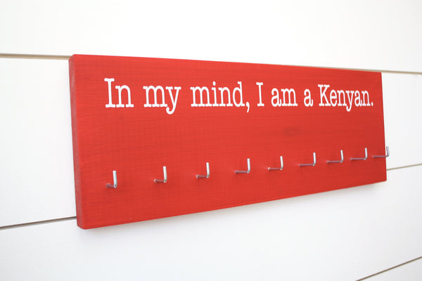 Running Medal Holder - In my mind, I am a Kenyan - Medium - York Sign Shop - 1