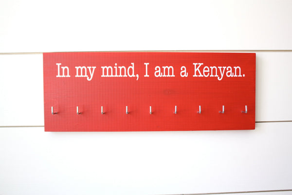 Running Medal Holder - In my mind, I am a Kenyan - Medium - York Sign Shop - 3