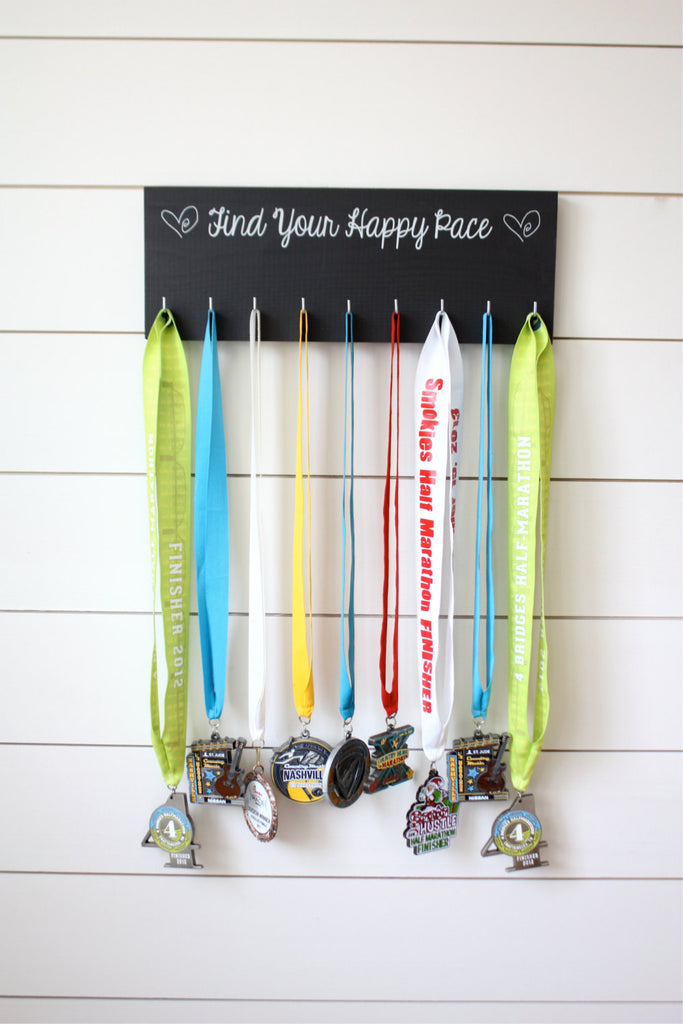 Running Medal Holder - Find Your Happy Pace - Medium - York Sign Shop - 1