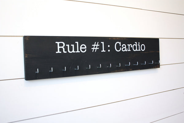 Medal Holder inspired by Zombie Land - Rule #1: Cardio - Large - York Sign Shop - 2