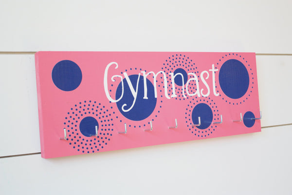 Gymnast Medal Holder with Polka Dots - Medium - York Sign Shop - 3