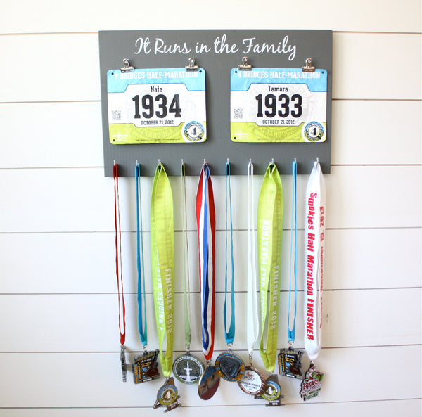 Running Race Bib and Medal Holder - It Runs in the Family - York Sign Shop - 2