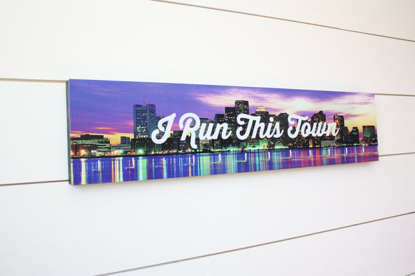 Medal Holder - I Run This Town - Large (Full Color) City / Skyline - York Sign Shop - 1