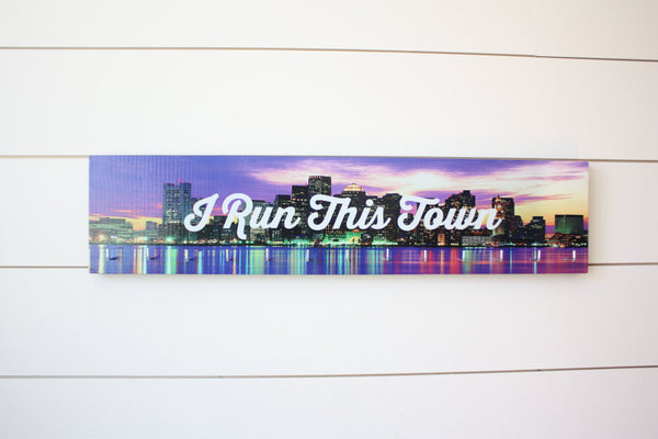 Medal Holder - I Run This Town - Large (Full Color) City / Skyline - York Sign Shop - 2