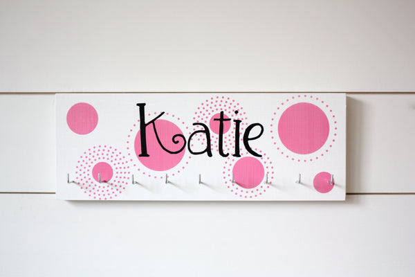 Personalized Medal Holder with Polka Dots - Medium - York Sign Shop - 2