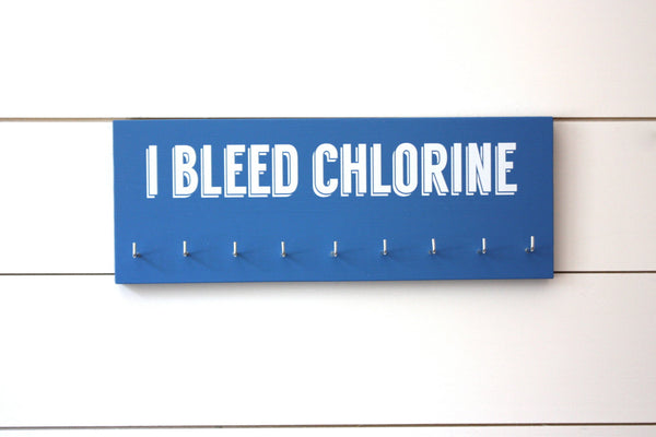 Swim Medal Holder- I Bleed Chlorine - Medium - York Sign Shop - 2