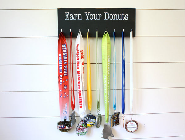 Medal Holder - Earn Your Donuts - Medium - York Sign Shop - 3