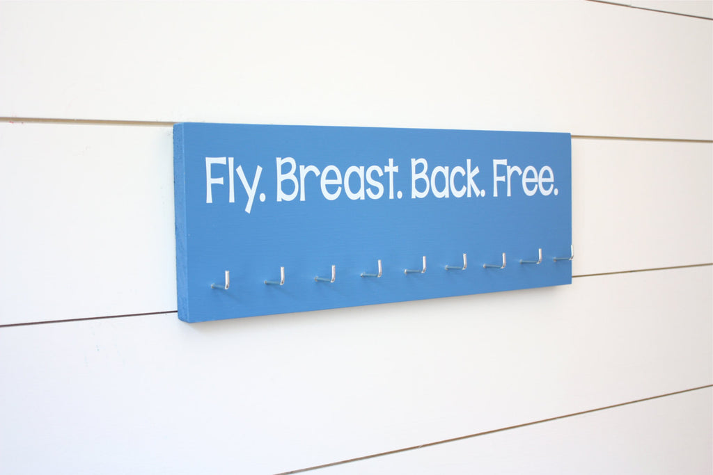 Swim Medal Holder- Fly. Breast. Back. Free. - Medium - York Sign Shop - 1