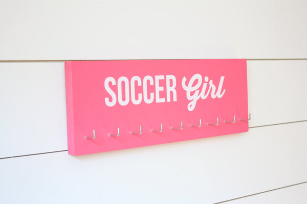 Soccer Girl Medal Holder - Medium - York Sign Shop - 2