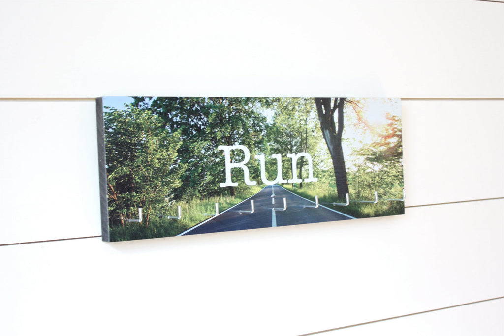 Run Medal Holder - Full Color Photo Road Sun Shining Medium - York Sign Shop - 1