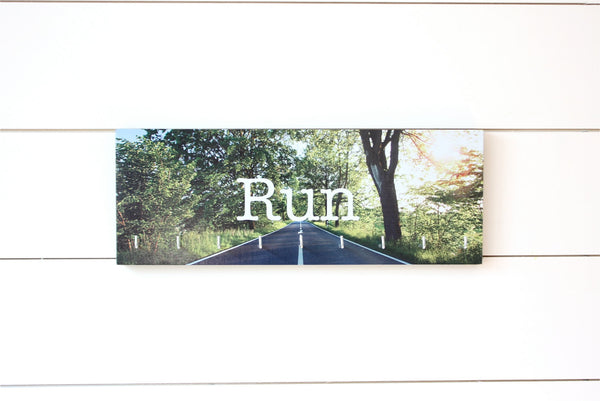 Run Medal Holder - Full Color Photo Road Sun Shining Medium - York Sign Shop - 2