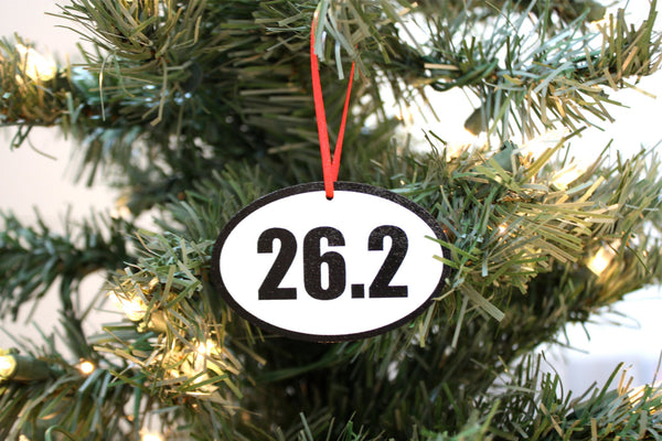 26.2 Running Christmas Ornament - Great gift for marathon runners! - York Sign Shop - 1