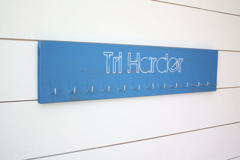 Triathlon Medal Holder - Tri Harder - Large - York Sign Shop - 1