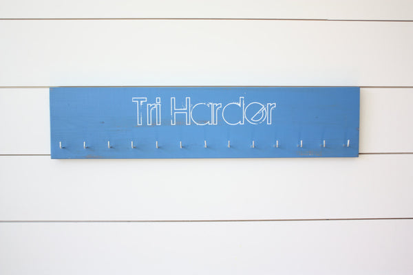 Triathlon Medal Holder - Tri Harder - Large - York Sign Shop - 2