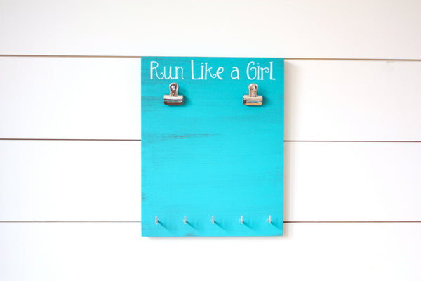 Running Race Bib & Medal Display - Run Like a Girl - York Sign Shop - 2