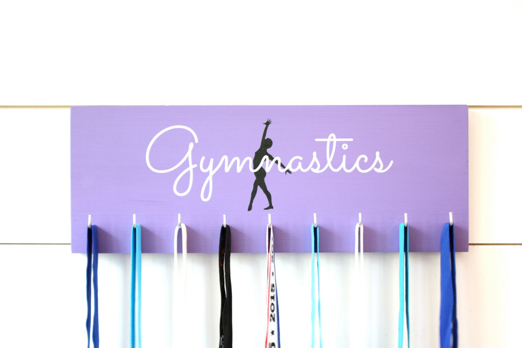 Gymnast Medal Holder / Display - Gymnastics Silhouette - Medium - York Sign Shop - 1