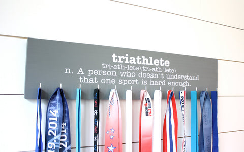 Triathlon Medal Holder - Definition of Triathlete - Large - York Sign Shop - 1