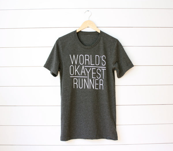 T-shirt for Runners - World's Okayest Runner - Running Tee - York Sign Shop - 5