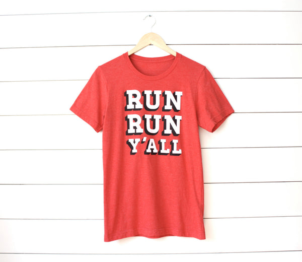 Runner T-shirt - Run Run Y'all - Running - Southern - Tee - York Sign Shop - 5