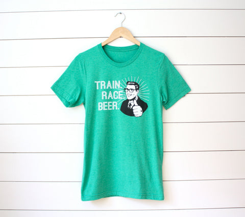 Runner T-shirt - Train. Race. Beer. - Running - Marathon - Half Marathon - Tee - York Sign Shop - 1